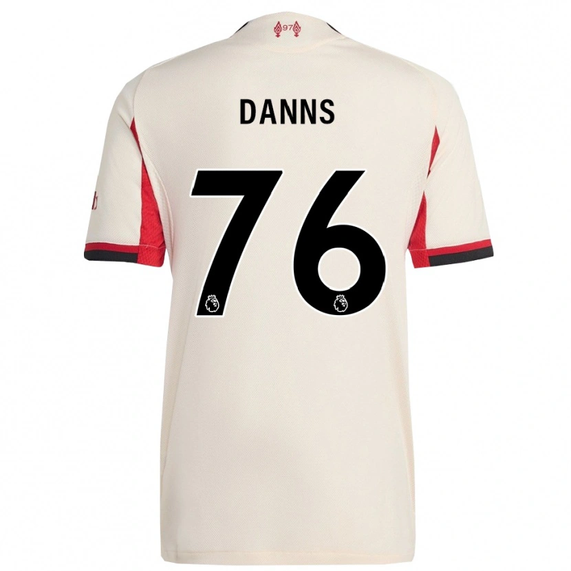 Danxen Hombre Camiseta Jayden Danns #76 Blanco Negro 2ª Equipación 2025/26 La Camisa México