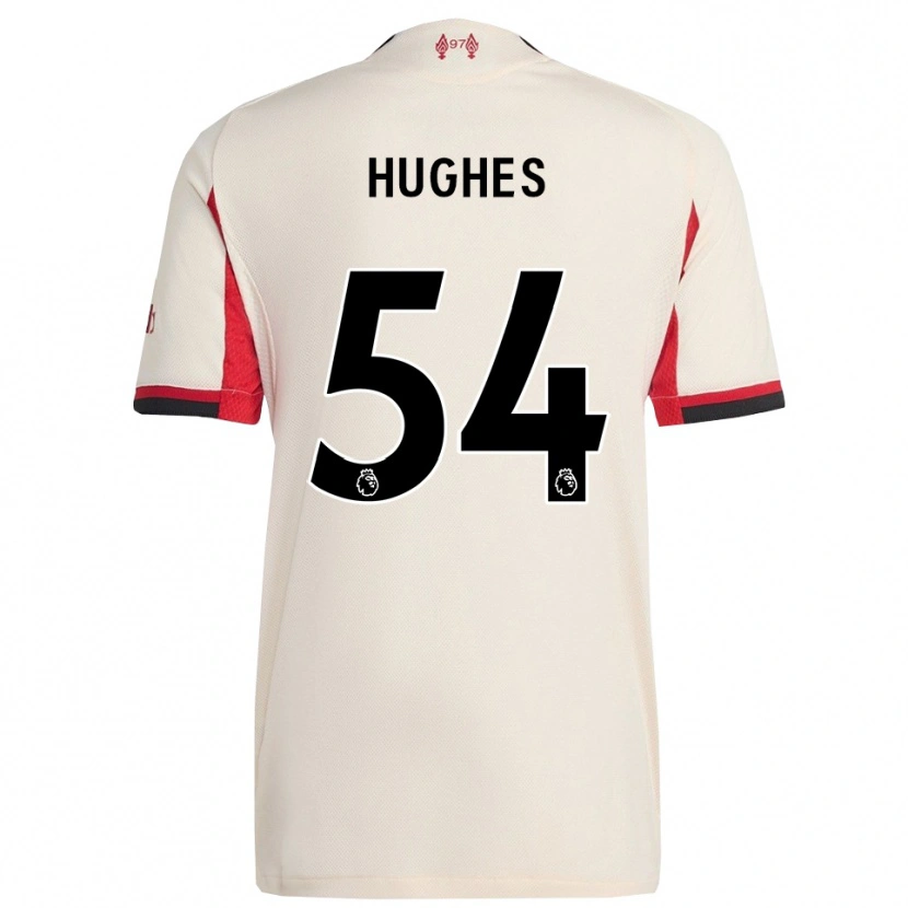 Danxen Hombre Camiseta Liam Hughes #54 Blanco Negro 2ª Equipación 2025/26 La Camisa México