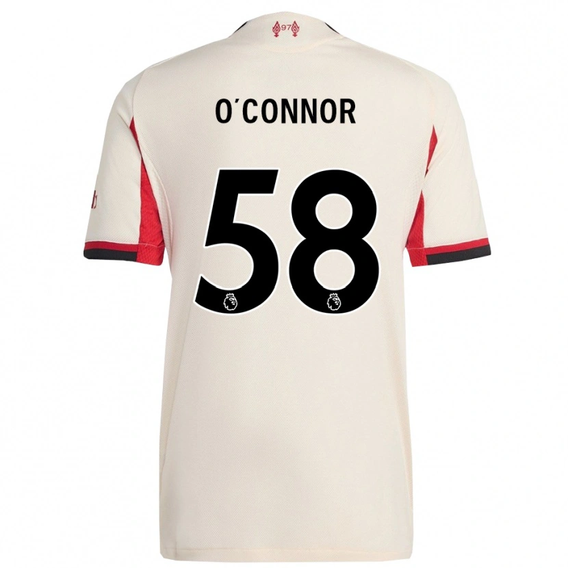 Danxen Hombre Camiseta Oliver O'connor #58 Blanco Negro 2ª Equipación 2025/26 La Camisa México
