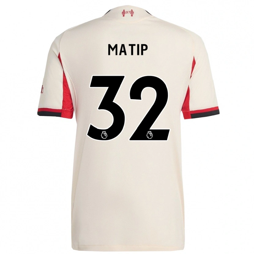 Danxen Hombre Camiseta Joel Matip #32 Blanco Negro 2ª Equipación 2025/26 La Camisa México