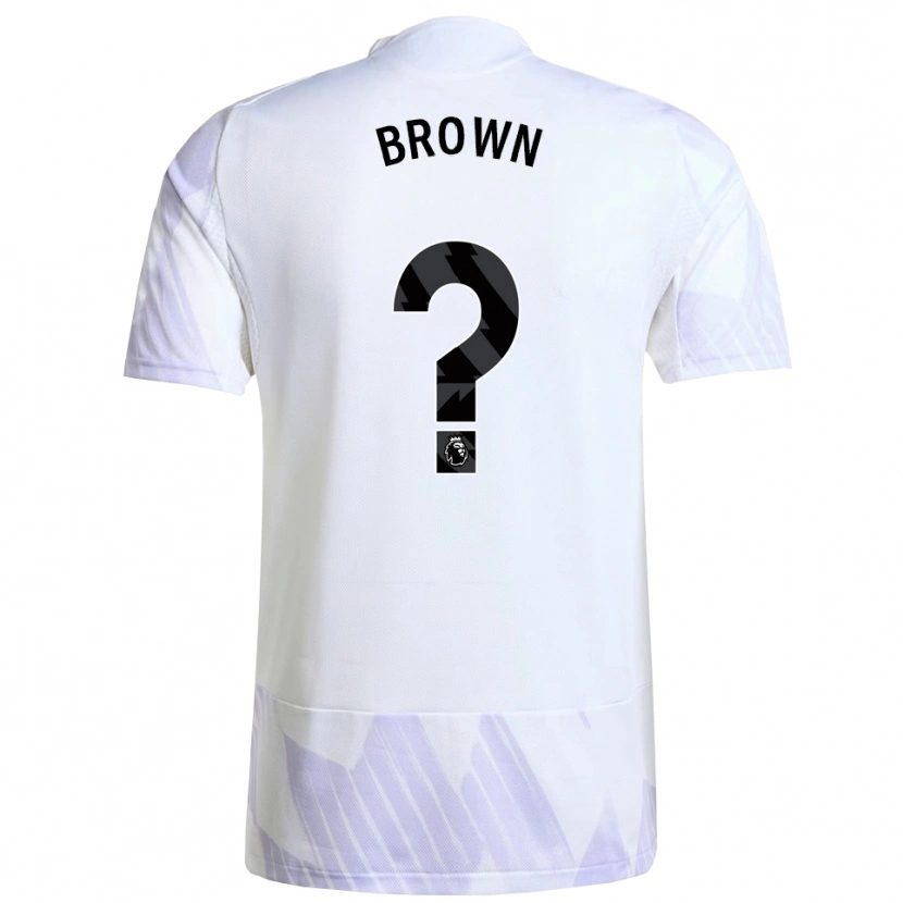 Danxen Hombre Camiseta Nathaniel-Junior Brown #0 Blanco Púrpura Púrpura 2ª Equipación 2025/26 La Camisa México