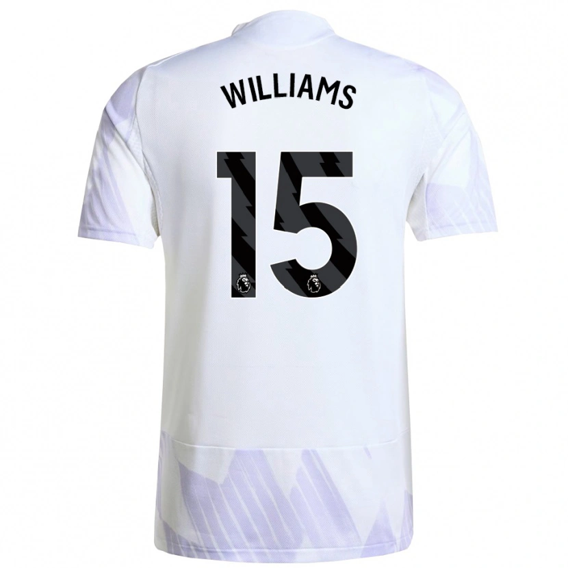 Danxen Hombre Camiseta Joe Williams #15 Blanco Púrpura Púrpura 2ª Equipación 2025/26 La Camisa México