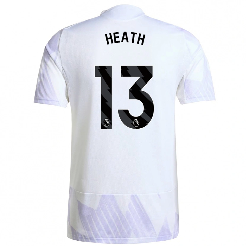 Danxen Hombre Camiseta Fred Heath #13 Blanco Púrpura Púrpura 2ª Equipación 2025/26 La Camisa México