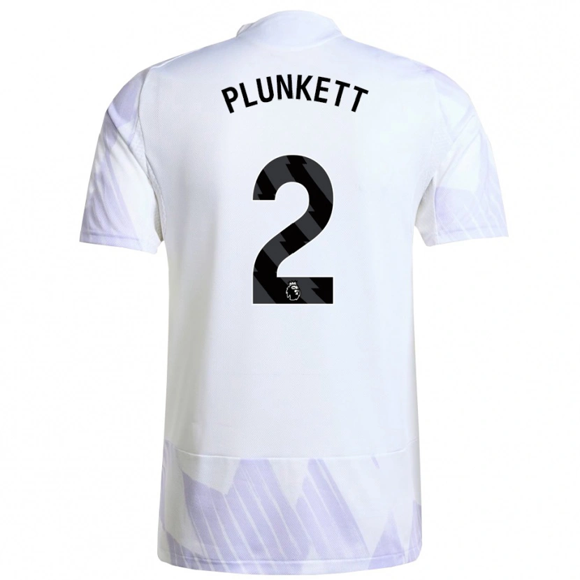Danxen Hombre Camiseta Dante Plunkett #2 Blanco Púrpura Púrpura 2ª Equipación 2025/26 La Camisa México
