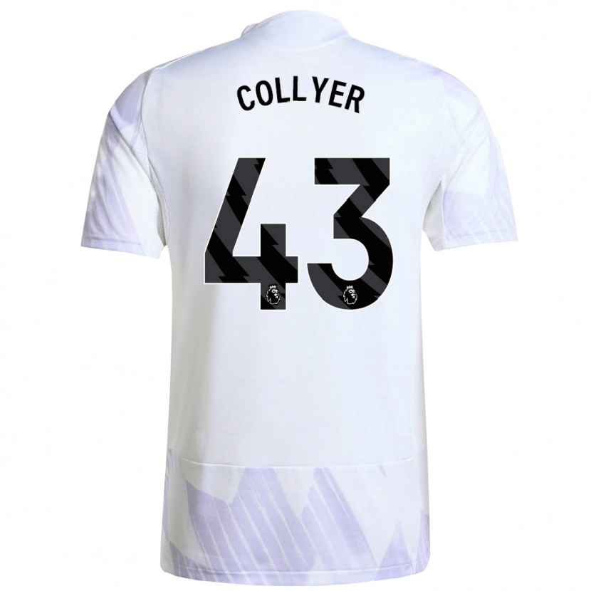 Danxen Hombre Camiseta Toby Collyer #43 Blanco Púrpura Púrpura 2ª Equipación 2025/26 La Camisa México