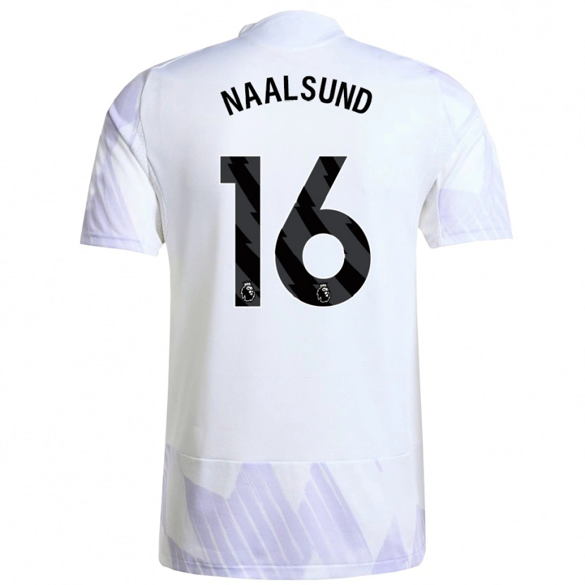 Danxen Hombre Camiseta Lisa Naalsund #16 Blanco Púrpura Púrpura 2ª Equipación 2025/26 La Camisa México
