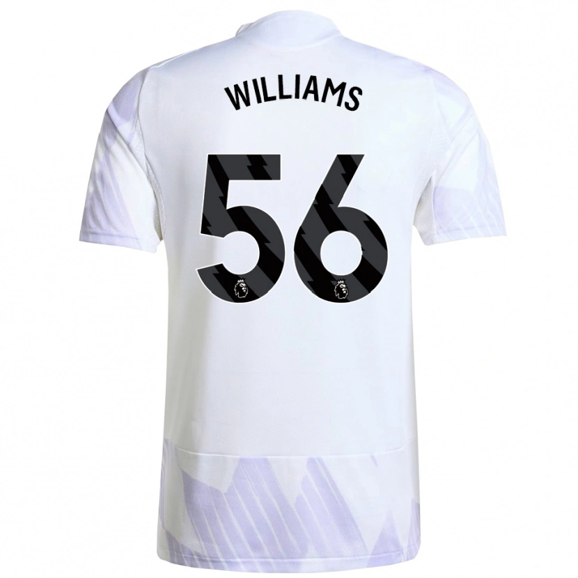 Danxen Hombre Camiseta Ethan Williams #56 Blanco Púrpura Púrpura 2ª Equipación 2025/26 La Camisa México