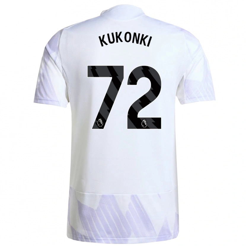 Danxen Hombre Camiseta Godwill Kukonki #72 Blanco Púrpura Púrpura 2ª Equipación 2025/26 La Camisa México