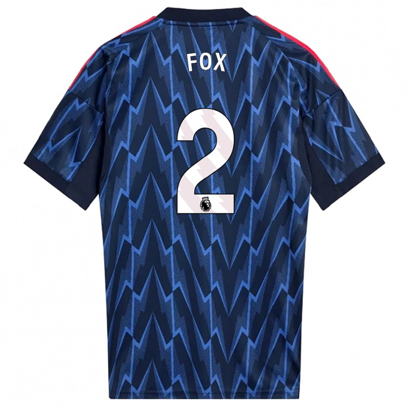 Danxen Hombre Camiseta Emily Fox #2 Marino Rojo 2ª Equipación 2025/26 La Camisa México