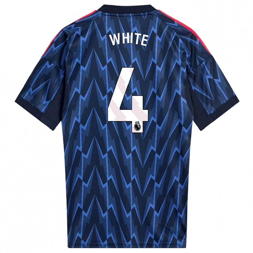 Danxen Hombre Camiseta Ben White #4 Marino Rojo 2ª Equipación 2025/26 La Camisa México