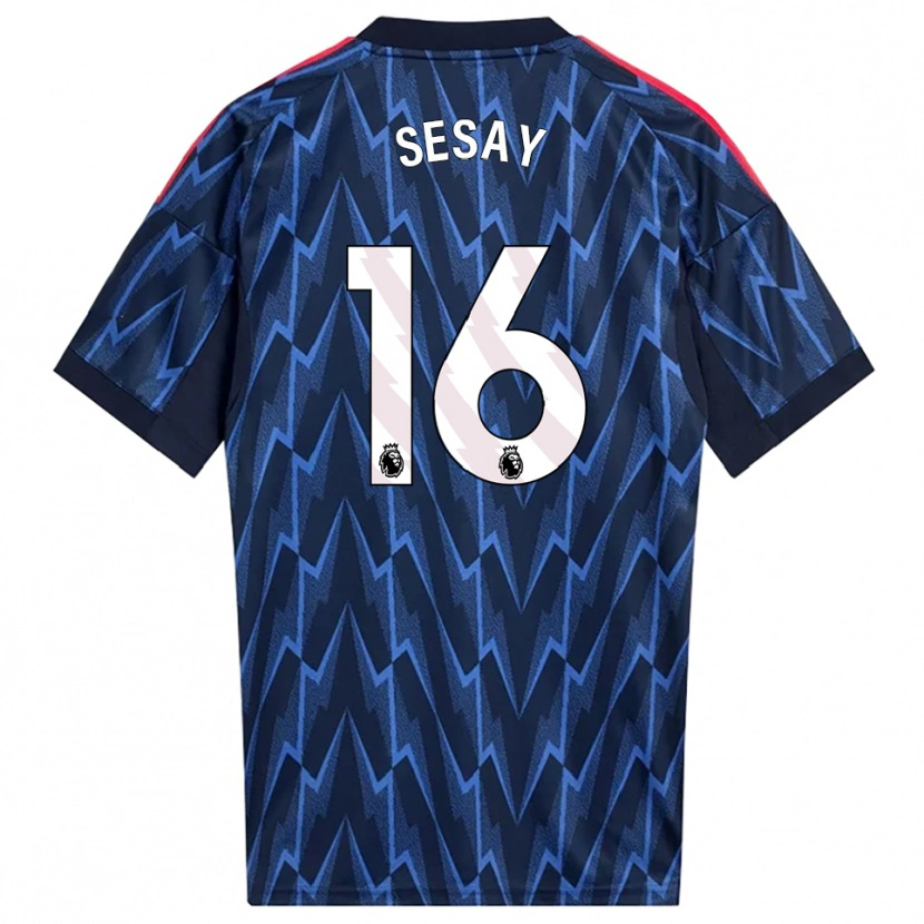 Danxen Hombre Camiseta Joshua Sesay #16 Marino Rojo 2ª Equipación 2025/26 La Camisa México