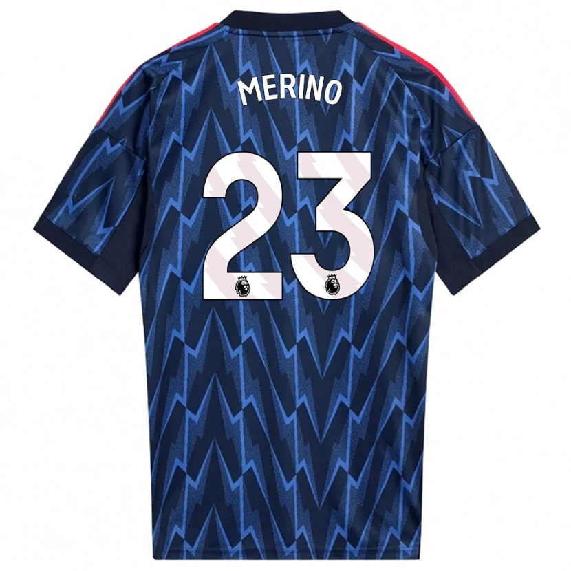 Danxen Hombre Camiseta Mikel Merino #23 Marino Rojo 2ª Equipación 2025/26 La Camisa México