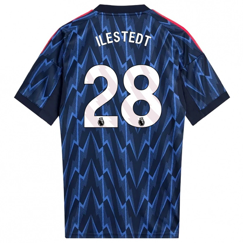 Danxen Hombre Camiseta Amanda Ilestedt #28 Marino Rojo 2ª Equipación 2025/26 La Camisa México