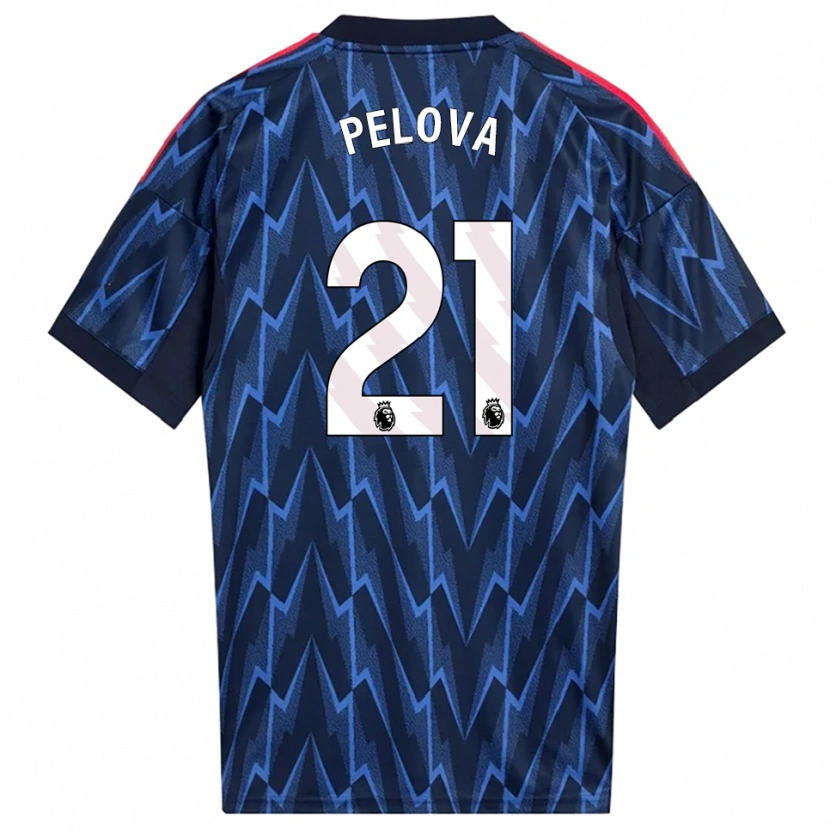 Danxen Hombre Camiseta Victoria Pelova #21 Marino Rojo 2ª Equipación 2025/26 La Camisa México