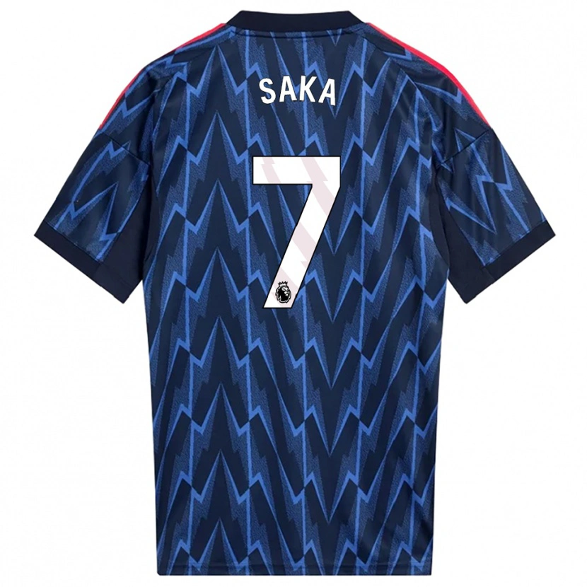 Danxen Hombre Camiseta Bukayo Saka #7 Marino Rojo 2ª Equipación 2025/26 La Camisa México