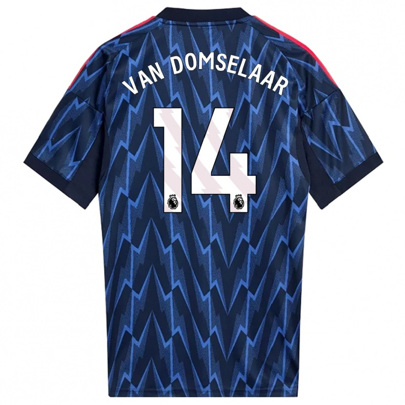 Danxen Hombre Camiseta Daphne Van Domselaar #14 Marino Rojo 2ª Equipación 2025/26 La Camisa México