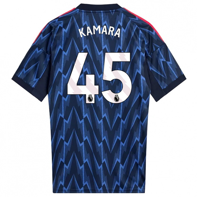 Danxen Hombre Camiseta Osman Kamara #45 Marino Rojo 2ª Equipación 2025/26 La Camisa México