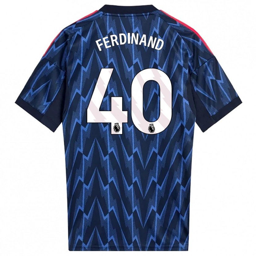 Danxen Hombre Camiseta Sebastian Ferdinand #40 Marino Rojo 2ª Equipación 2025/26 La Camisa México