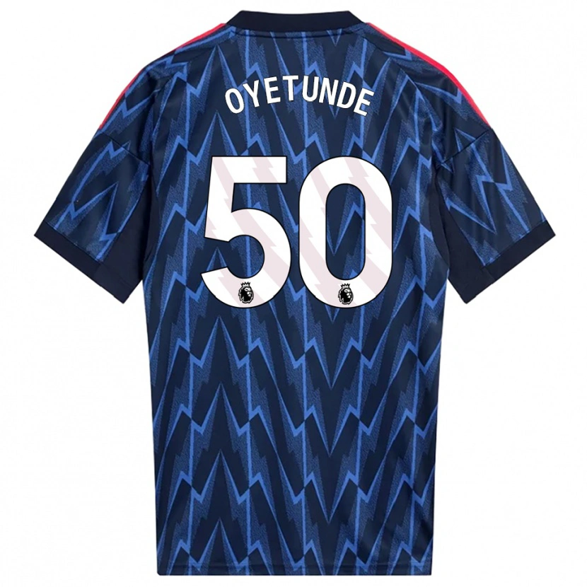Danxen Hombre Camiseta Daniel Oyetunde #50 Marino Rojo 2ª Equipación 2025/26 La Camisa México
