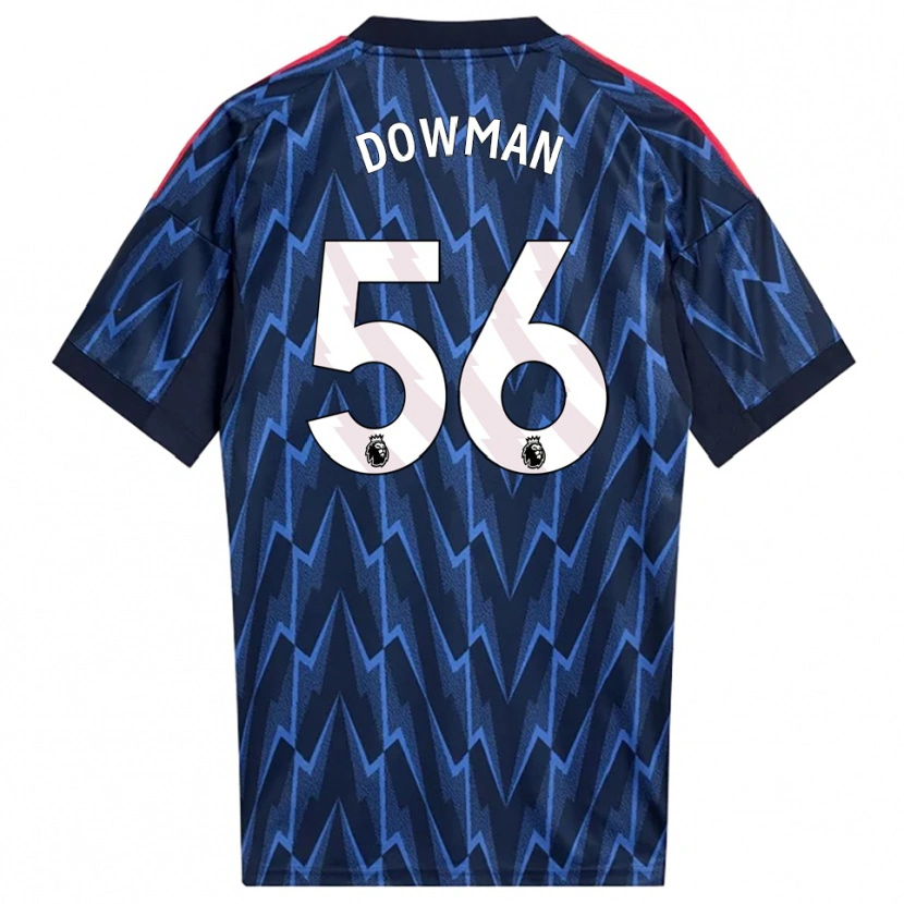 Danxen Hombre Camiseta Max Dowman #56 Marino Rojo 2ª Equipación 2025/26 La Camisa México