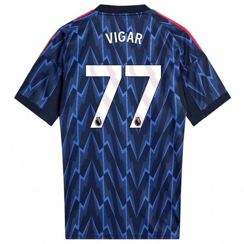 Danxen Hombre Camiseta Billy Vigar #77 Marino Rojo 2ª Equipación 2025/26 La Camisa México