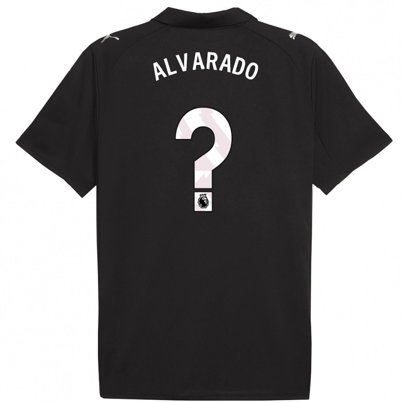 Danxen Hombre Camiseta Lucas Alvarado #0 Negro Blanco 2ª Equipación 2025/26 La Camisa México