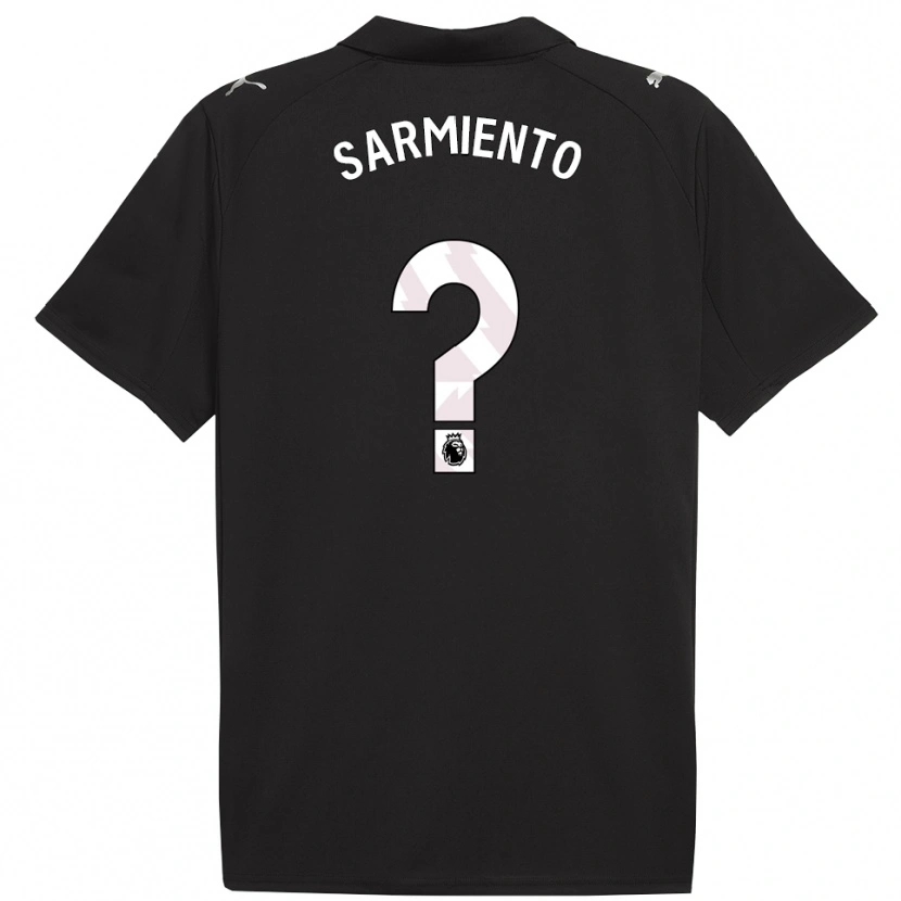 Danxen Hombre Camiseta Darío Sarmiento #0 Negro Blanco 2ª Equipación 2025/26 La Camisa México