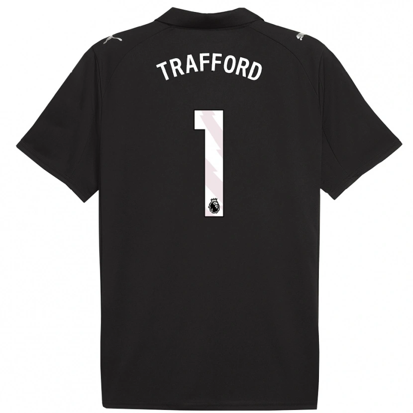 Danxen Hombre Camiseta James Trafford #1 Negro Blanco 2ª Equipación 2025/26 La Camisa México