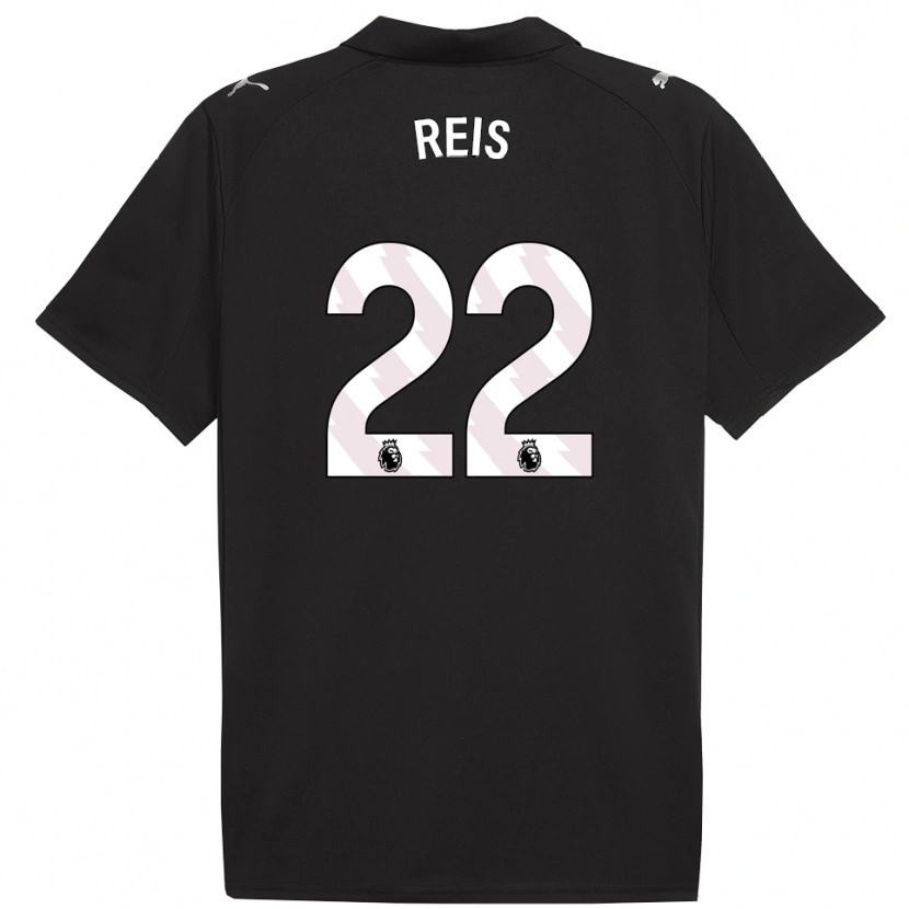 Danxen Hombre Camiseta Vitor Reis #22 Negro Blanco 2ª Equipación 2025/26 La Camisa México