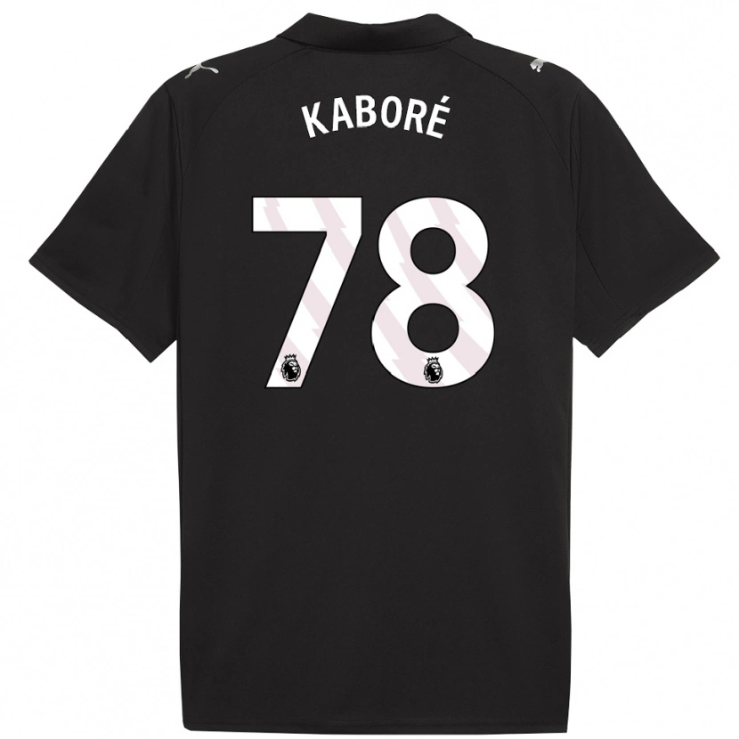 Danxen Hombre Camiseta Issa Kaboré #78 Negro Blanco 2ª Equipación 2025/26 La Camisa México
