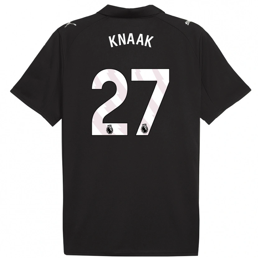 Danxen Hombre Camiseta Rebecca Knaak #27 Negro Blanco 2ª Equipación 2025/26 La Camisa México