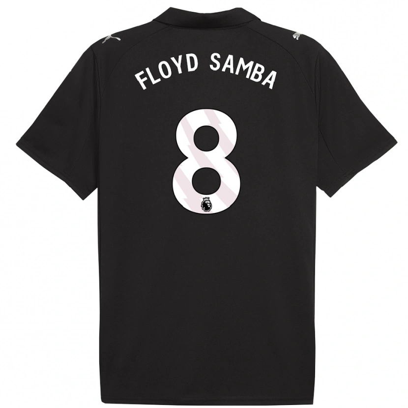 Danxen Hombre Camiseta Floyd Samba #8 Negro Blanco 2ª Equipación 2025/26 La Camisa México