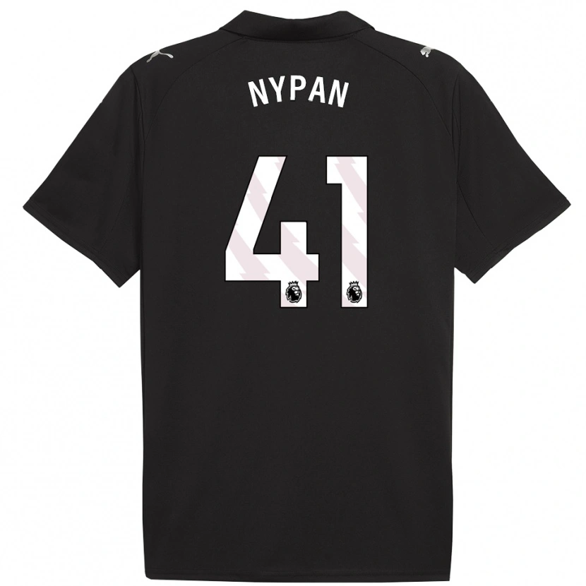 Danxen Hombre Camiseta Sverre Nypan #41 Negro Blanco 2ª Equipación 2025/26 La Camisa México