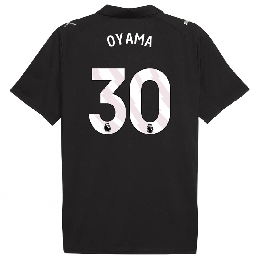 Danxen Hombre Camiseta Aemu Oyama #30 Negro Blanco 2ª Equipación 2025/26 La Camisa México