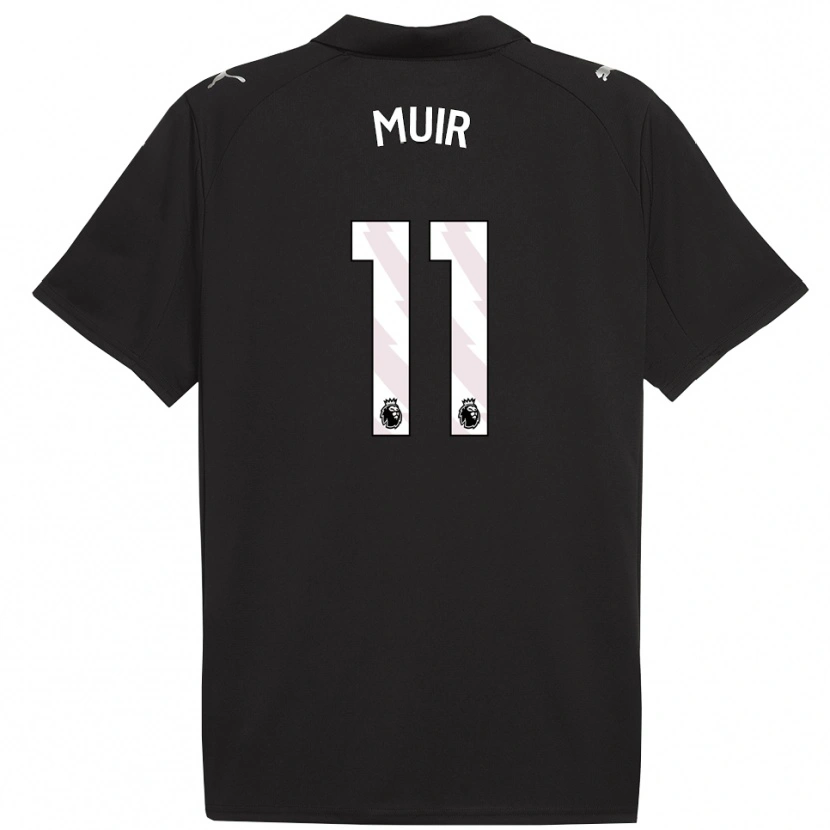 Danxen Hombre Camiseta Ashton Muir #11 Negro Blanco 2ª Equipación 2025/26 La Camisa México