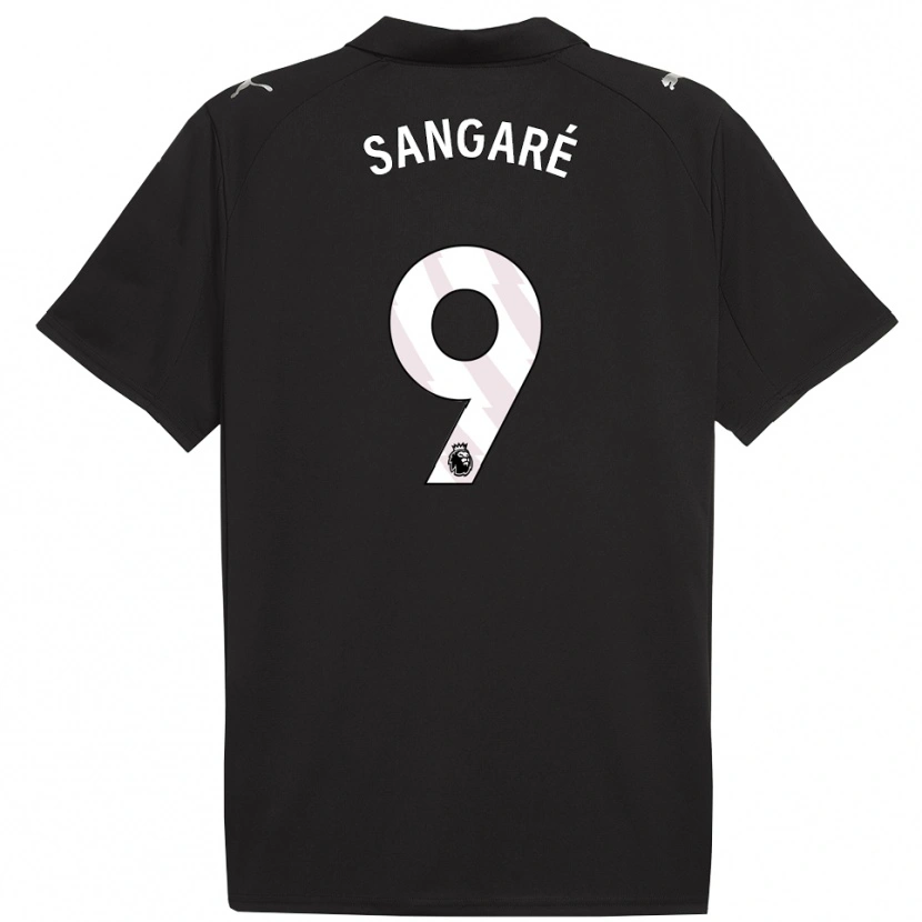 Danxen Hombre Camiseta Mahamadou Sangaré #9 Negro Blanco 2ª Equipación 2025/26 La Camisa México