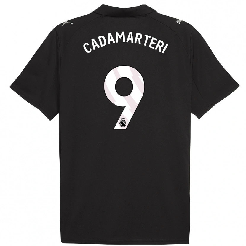 Danxen Hombre Camiseta Caelan Cadamarteri #9 Negro Blanco 2ª Equipación 2025/26 La Camisa México