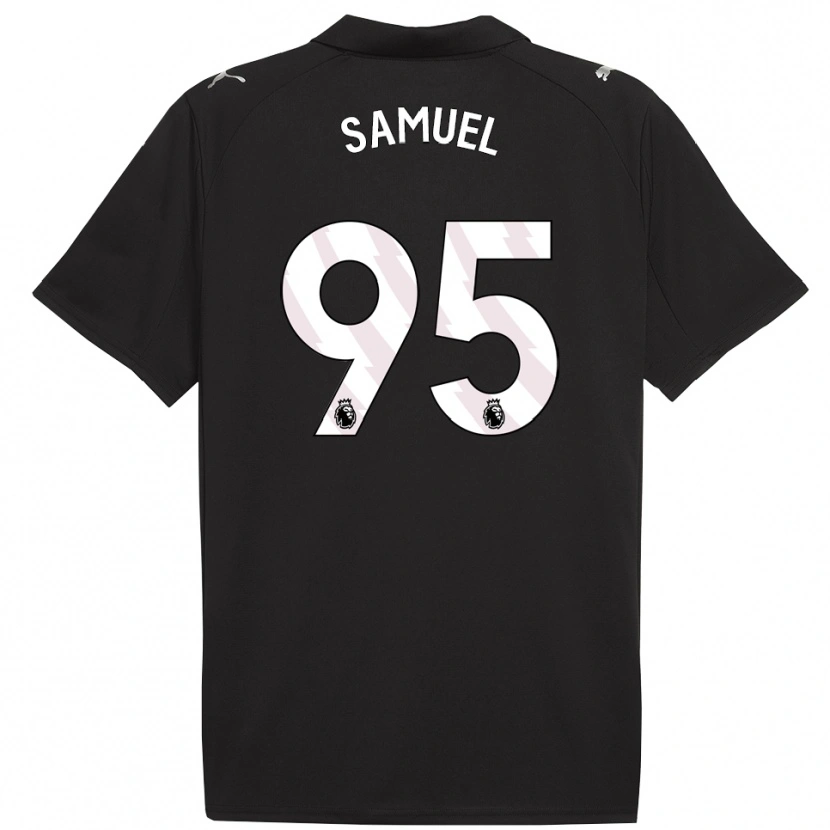 Danxen Hombre Camiseta Lakyle Samuel #95 Negro Blanco 2ª Equipación 2025/26 La Camisa México