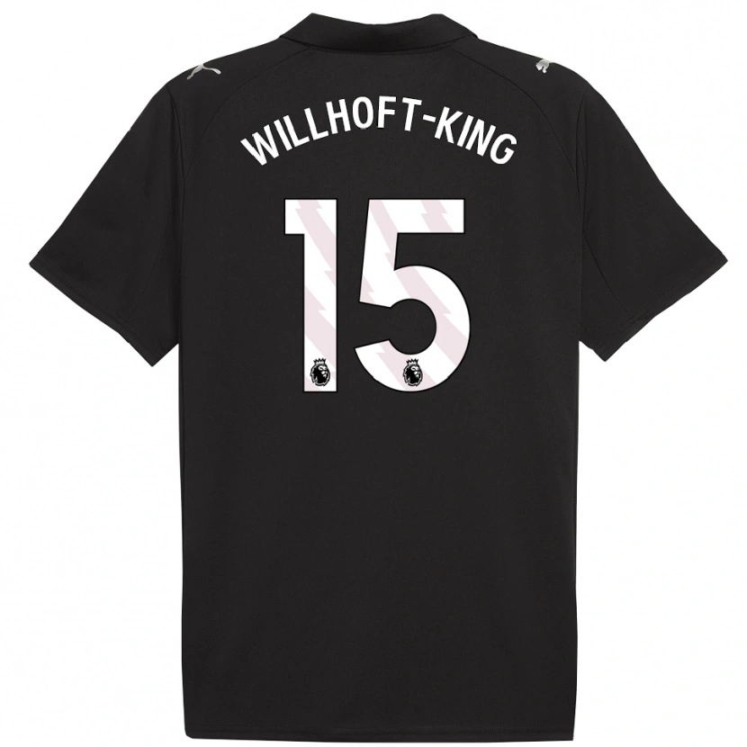 Danxen Hombre Camiseta Han Willhoft-King #15 Negro Blanco 2ª Equipación 2025/26 La Camisa México
