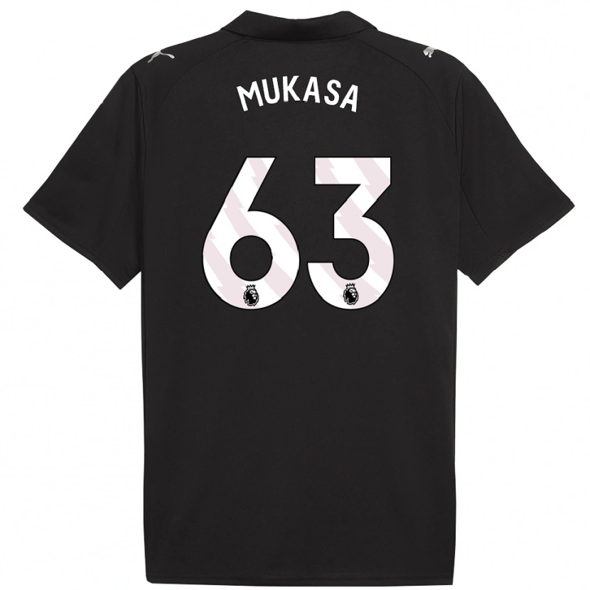Danxen Hombre Camiseta Divine Mukasa #63 Negro Blanco 2ª Equipación 2025/26 La Camisa México