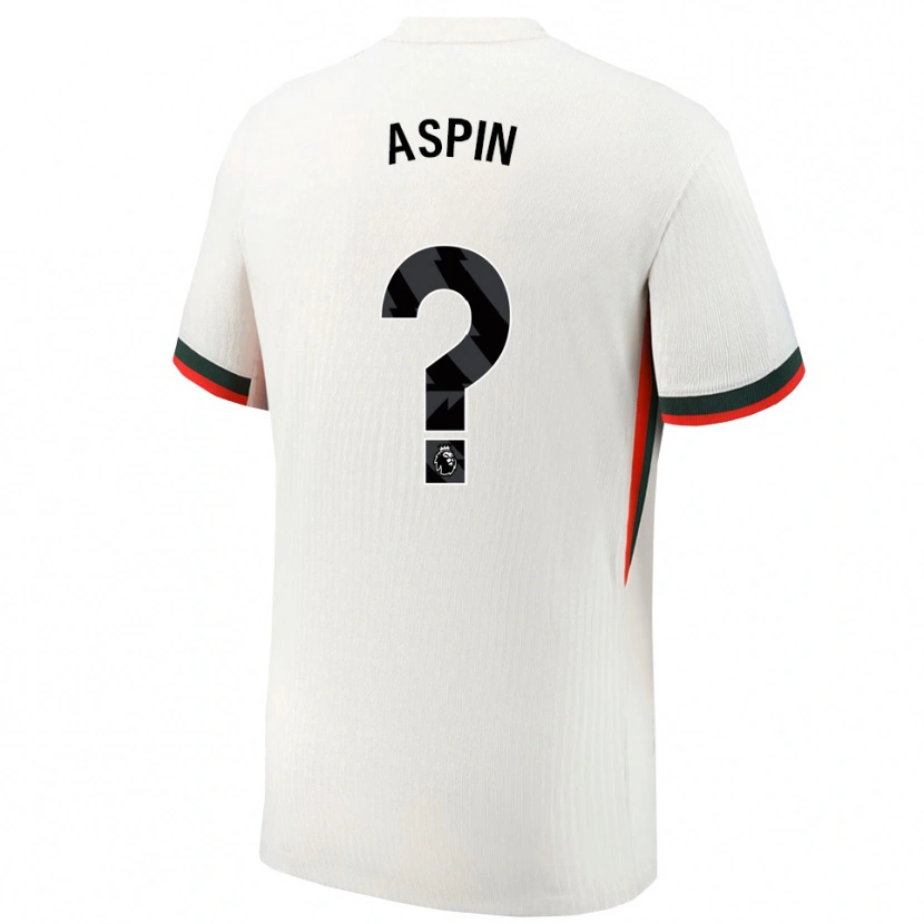 Danxen Hombre Camiseta Brooke Aspin #0 Blanco Verde 2ª Equipación 2025/26 La Camisa México