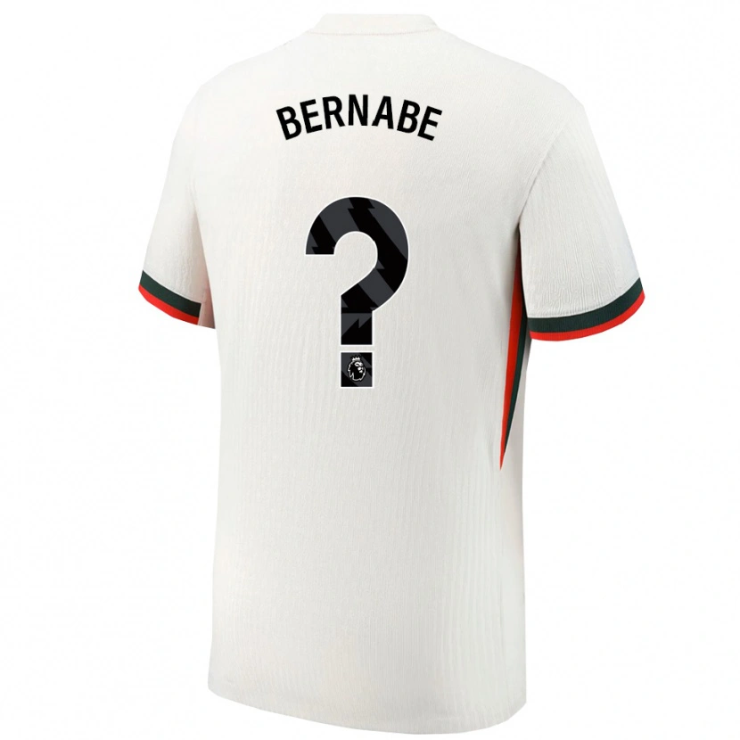 Danxen Hombre Camiseta Alejandra Bernabe #0 Blanco Verde 2ª Equipación 2025/26 La Camisa México