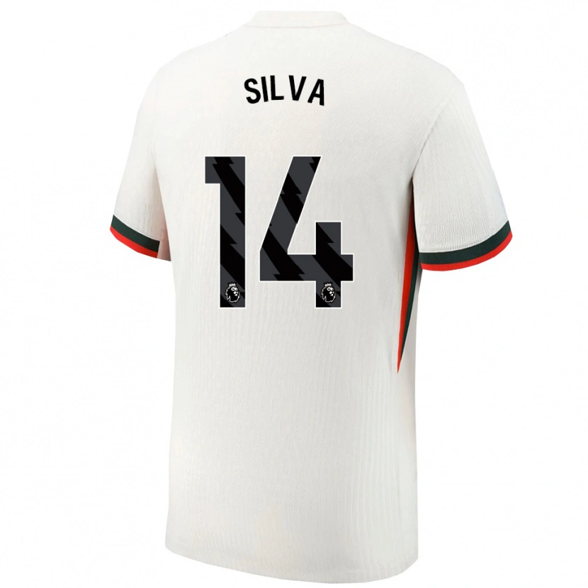 Danxen Hombre Camiseta Isago Silva #14 Blanco Verde 2ª Equipación 2025/26 La Camisa México