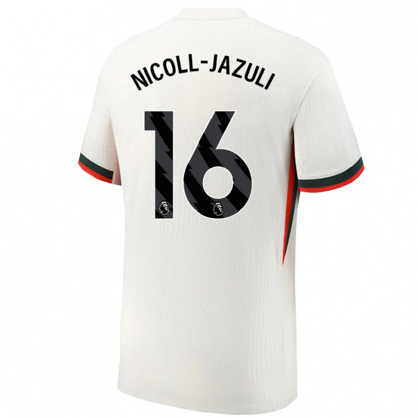 Danxen Hombre Camiseta Mahdi Nicoll-Jazuli #16 Blanco Verde 2ª Equipación 2025/26 La Camisa México