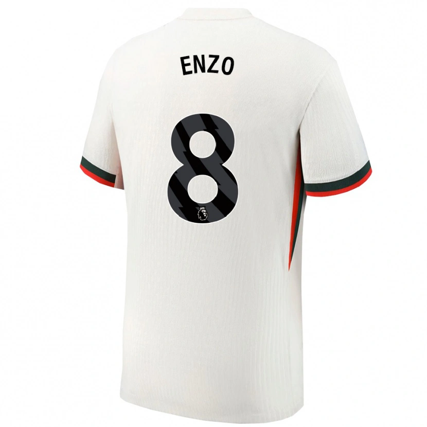 Danxen Hombre Camiseta Enzo Fernández #8 Blanco Verde 2ª Equipación 2025/26 La Camisa México