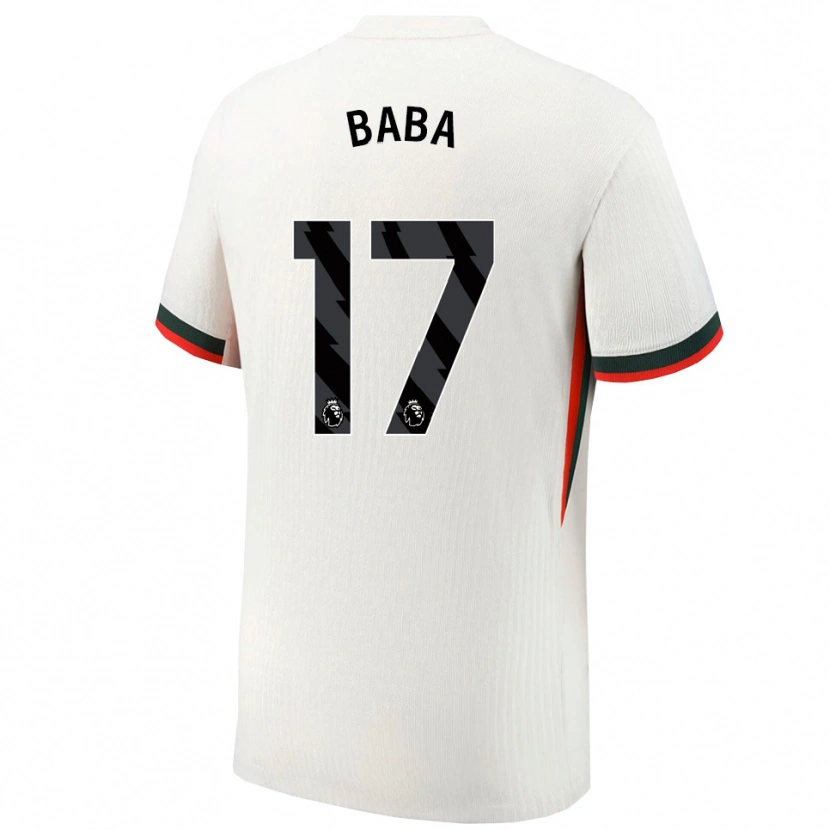 Danxen Hombre Camiseta Abdul-Rahman Baba #17 Blanco Verde 2ª Equipación 2025/26 La Camisa México