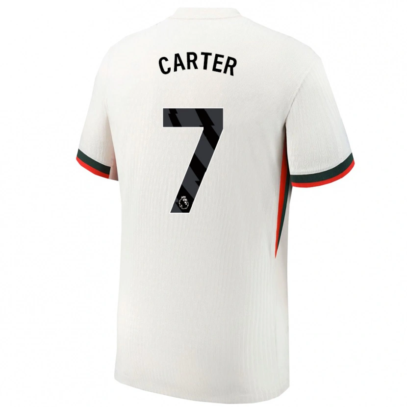 Danxen Hombre Camiseta Jessica Carter #7 Blanco Verde 2ª Equipación 2025/26 La Camisa México