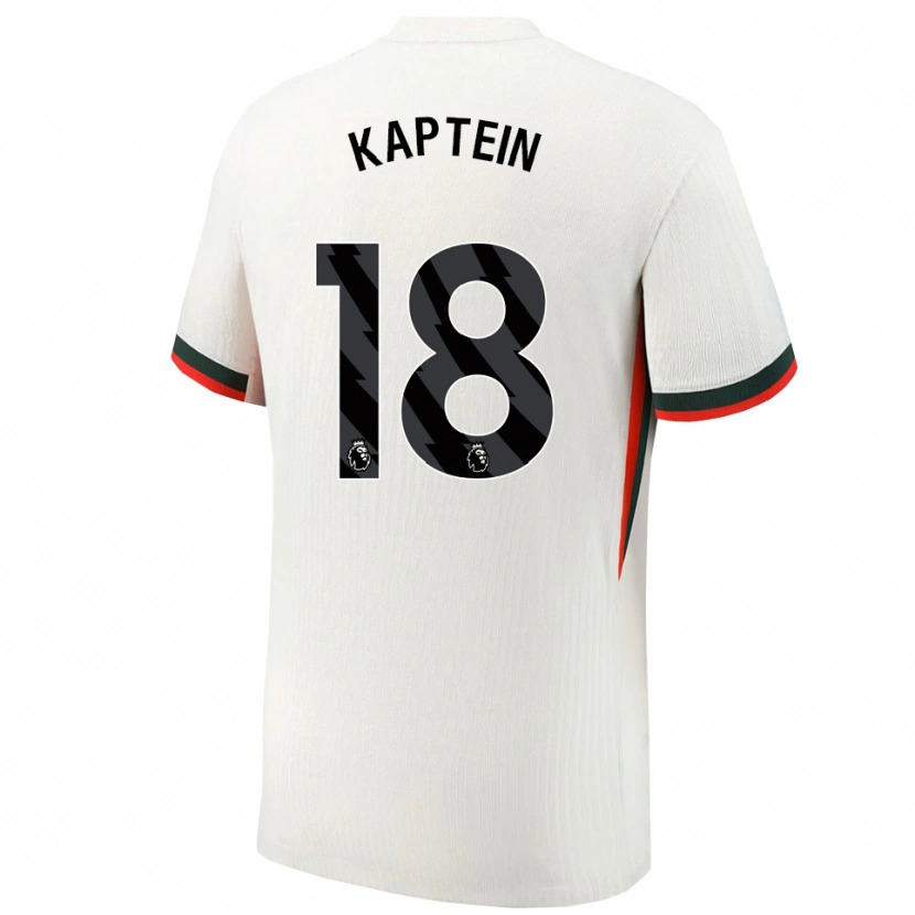 Danxen Hombre Camiseta Wieke Kaptein #18 Blanco Verde 2ª Equipación 2025/26 La Camisa México