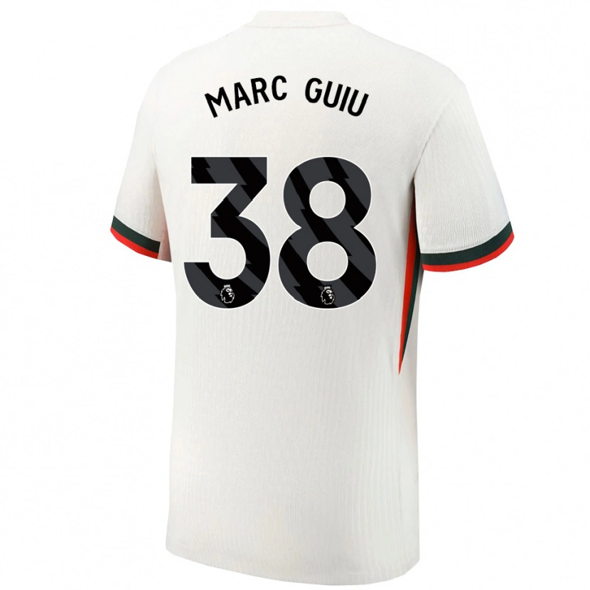 Danxen Hombre Camiseta Marc Guiu #38 Blanco Verde 2ª Equipación 2025/26 La Camisa México