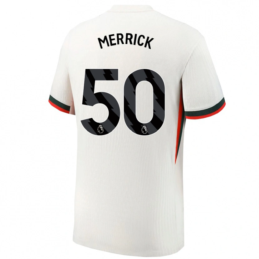 Danxen Hombre Camiseta Max Merrick #50 Blanco Verde 2ª Equipación 2025/26 La Camisa México